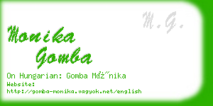 monika gomba business card